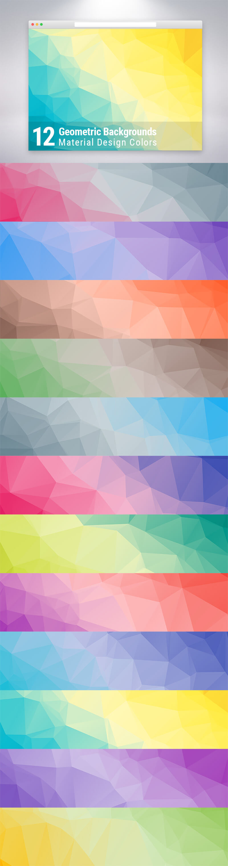 Material Design Geometric Backgrounds Preview